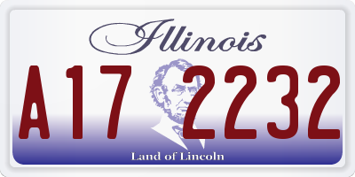 IL license plate A172232