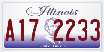 IL license plate A172233