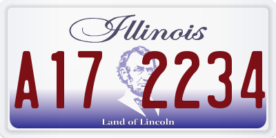 IL license plate A172234