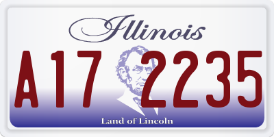 IL license plate A172235