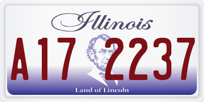 IL license plate A172237