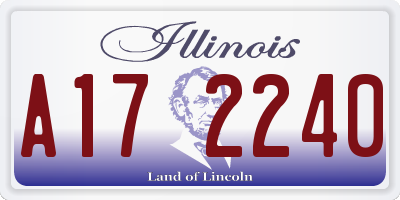 IL license plate A172240