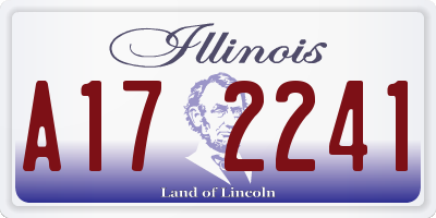 IL license plate A172241