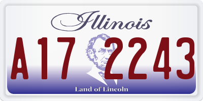 IL license plate A172243