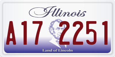 IL license plate A172251