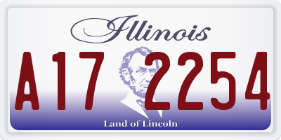IL license plate A172254