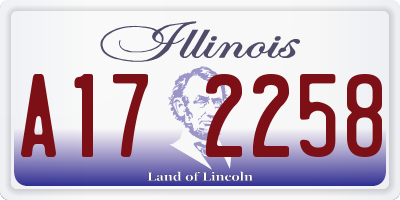 IL license plate A172258