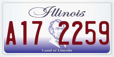IL license plate A172259