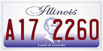 IL license plate A172260