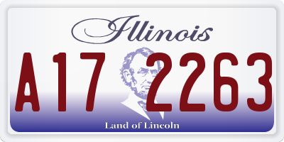 IL license plate A172263