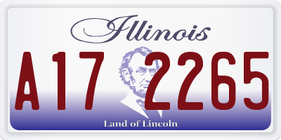 IL license plate A172265