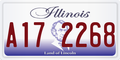 IL license plate A172268