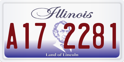 IL license plate A172281