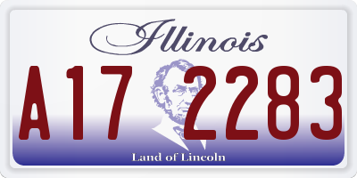 IL license plate A172283