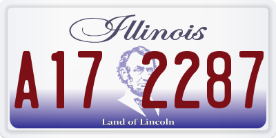 IL license plate A172287