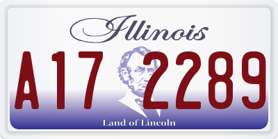 IL license plate A172289