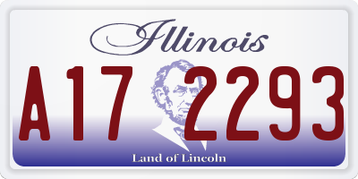 IL license plate A172293