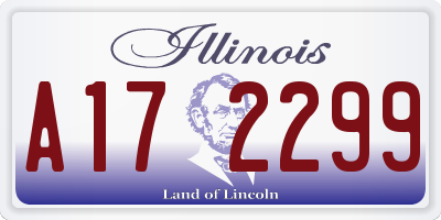 IL license plate A172299