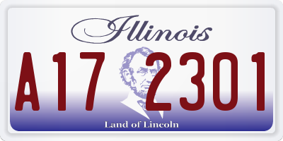 IL license plate A172301