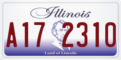 IL license plate A172310