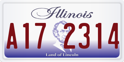 IL license plate A172314