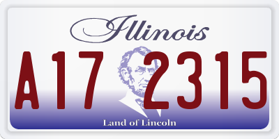 IL license plate A172315