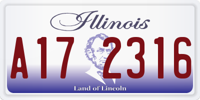 IL license plate A172316