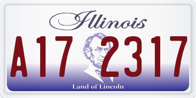 IL license plate A172317