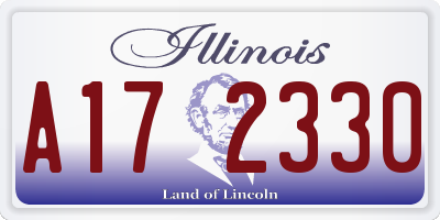 IL license plate A172330