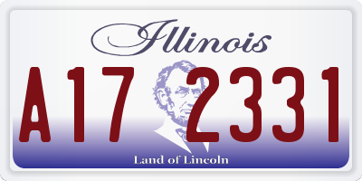 IL license plate A172331
