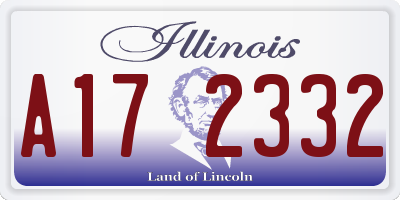 IL license plate A172332