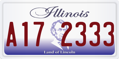 IL license plate A172333
