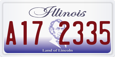 IL license plate A172335
