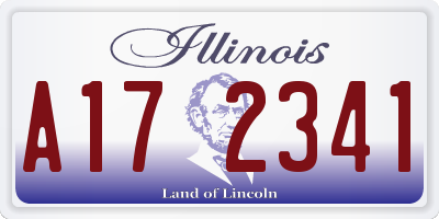 IL license plate A172341