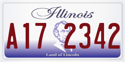 IL license plate A172342