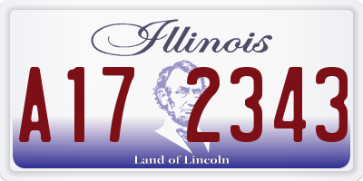 IL license plate A172343