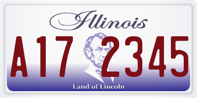 IL license plate A172345