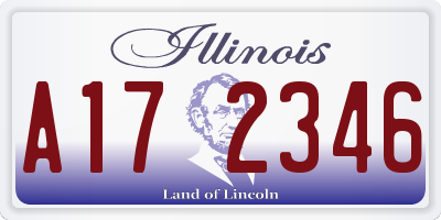 IL license plate A172346