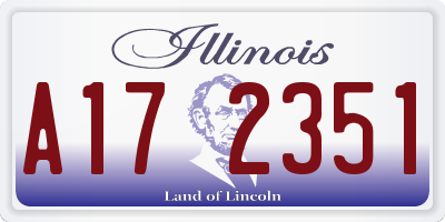 IL license plate A172351