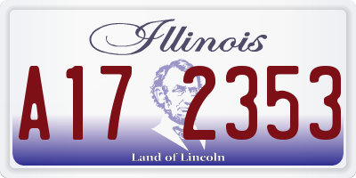 IL license plate A172353