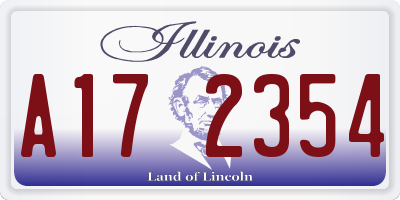 IL license plate A172354