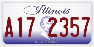 IL license plate A172357