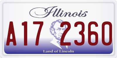 IL license plate A172360