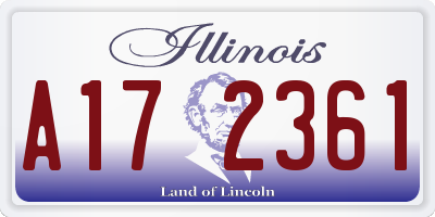 IL license plate A172361