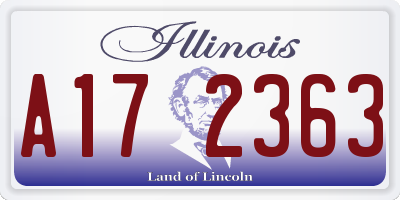 IL license plate A172363