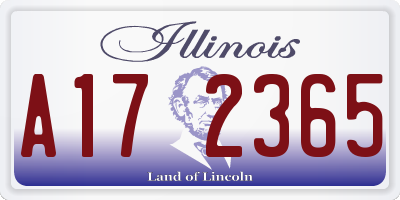 IL license plate A172365