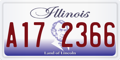 IL license plate A172366