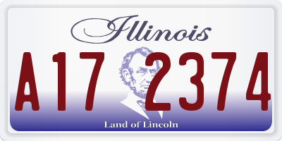 IL license plate A172374