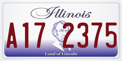 IL license plate A172375