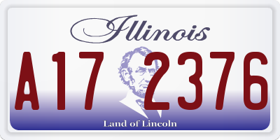IL license plate A172376